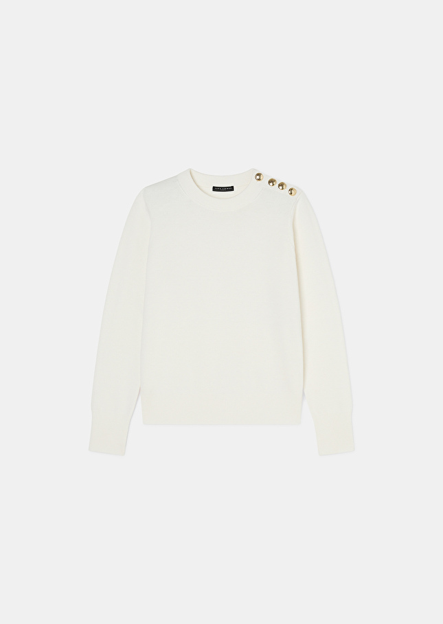 Ecru wool sweater Prunette Off-white TARA JARMON US