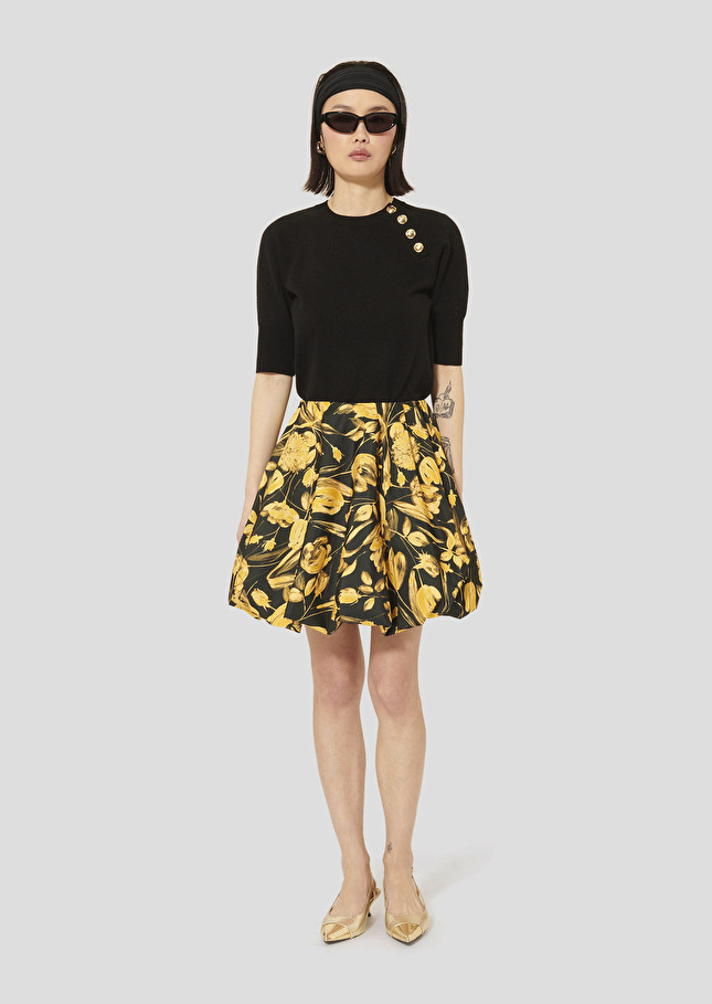 Ecru wool sweater Pastelle Black TARA JARMON US