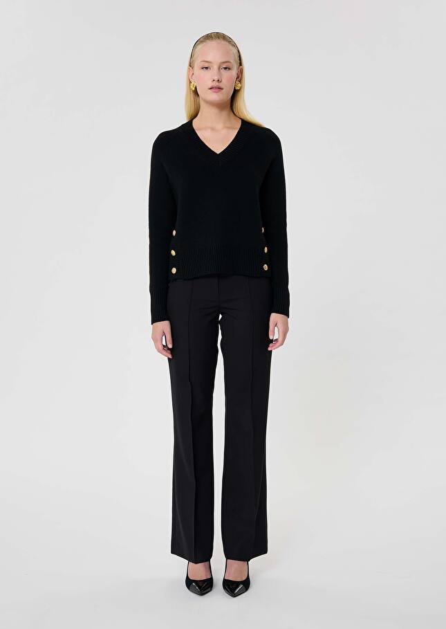 Black wool sweater Promesse Black TARA JARMON US