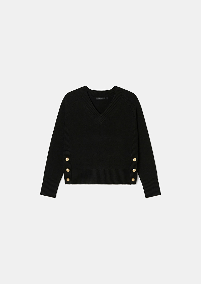 Black wool sweater Promesse Black TARA JARMON US