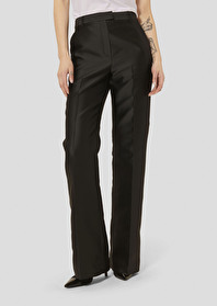 Black satin pants