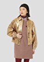 Golden leather jacket Bibba Gold TARA JARMON US