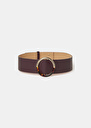 Burgundy smooth leather belt Lauren Black, Burgundy, Cactus, Chocolate, Craie, Green, Grey, Lime tree, Night, Nut brown, Old pink TARA JARMON US