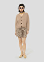 Brown merino wool cardigan Gibus Almond, Green, Nut brown TARA JARMON US