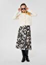 Black with ecru tulip print skirt Joe Black, Craie TARA JARMON US