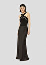 Black fluid satin skirt Jesta Black, Garnet TARA JARMON US