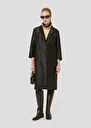 Black satin coat Martin Black TARA JARMON US