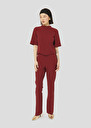 Burgundy double canvas pants Peyton Burgundy, Charcoal, Off-white TARA JARMON US