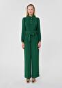 Green crepe pants Pia Burgundy, Green TARA JARMON US
