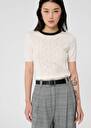 Ecru sweater in merinos wool Pontaven Off-white TARA JARMON US