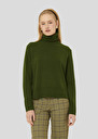 Green sweater in alpaca and merinos wool Palia Almond, Blush, Gray grey, Green, Lemon yellow, Night, Old pink TARA JARMON US