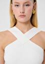 Ecru knit top Prana Black, Off-white TARA JARMON US