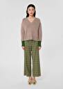Brown wool sweater Promesse Black, Nut brown TARA JARMON US