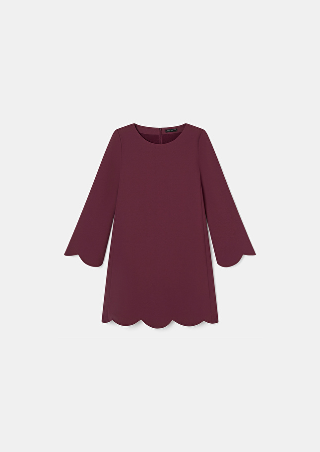 Burgundy crepe dress Ruoda Burgundy TARA JARMON US