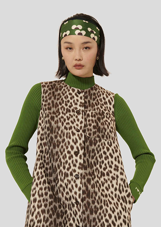 Brown leopard printed dress Remma Chocolate TARA JARMON US