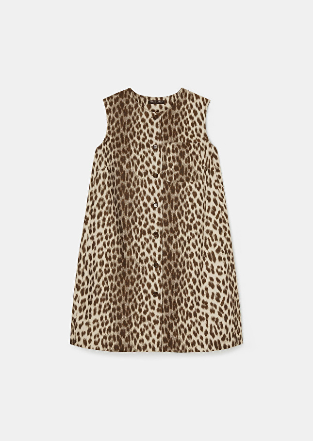 Brown leopard printed dress Remma Chocolate TARA JARMON US