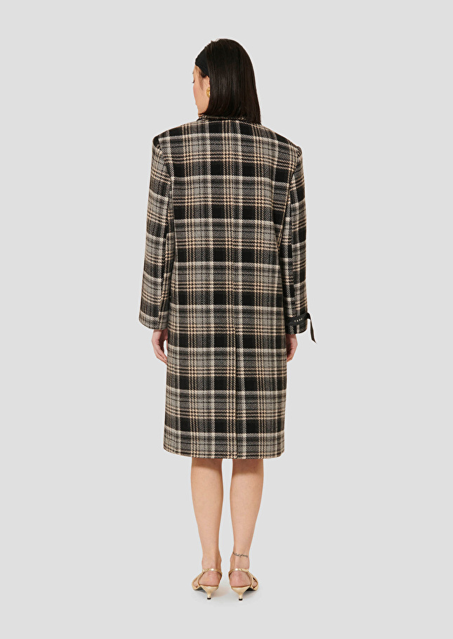 Grey tartan coat Marcel Grey TARA JARMON US