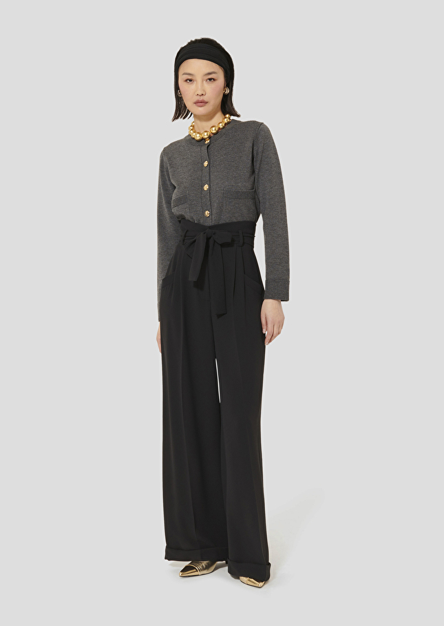 Black flanel pants Pia Charcoal TARA JARMON US