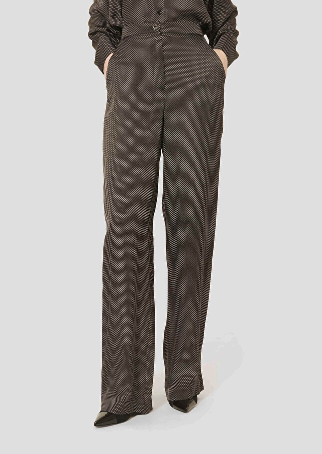 Black polka-dot pants Porticcio Charcoal TARA JARMON US