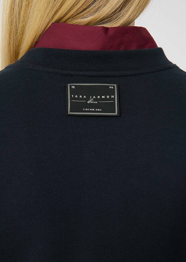 Midnight blue cotton sweater Presto Night TARA JARMON US