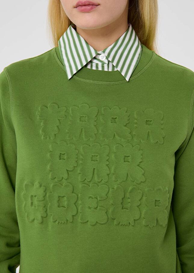 Green cotton sweater Presto Cactus TARA JARMON US