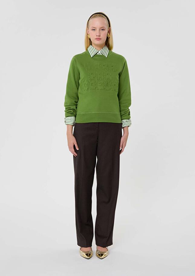 Green cotton sweater Presto Cactus TARA JARMON US