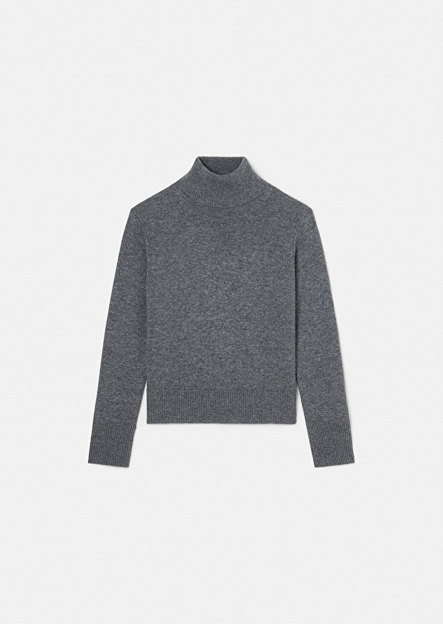 Grey sweater in alpaca and merinos wool Palia Gray grey TARA JARMON US