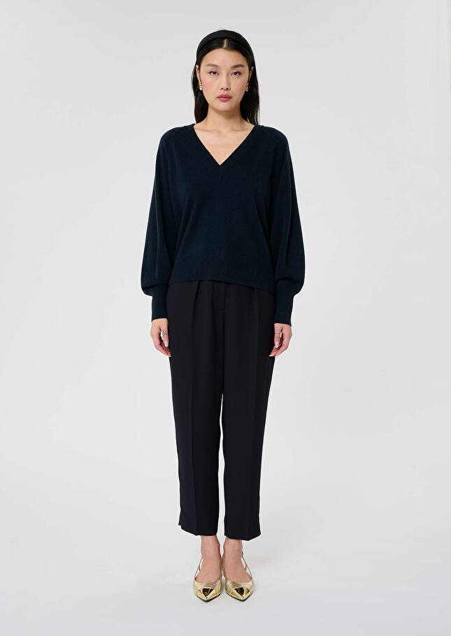Midnight blue cashmere sweater Paz Night TARA JARMON US