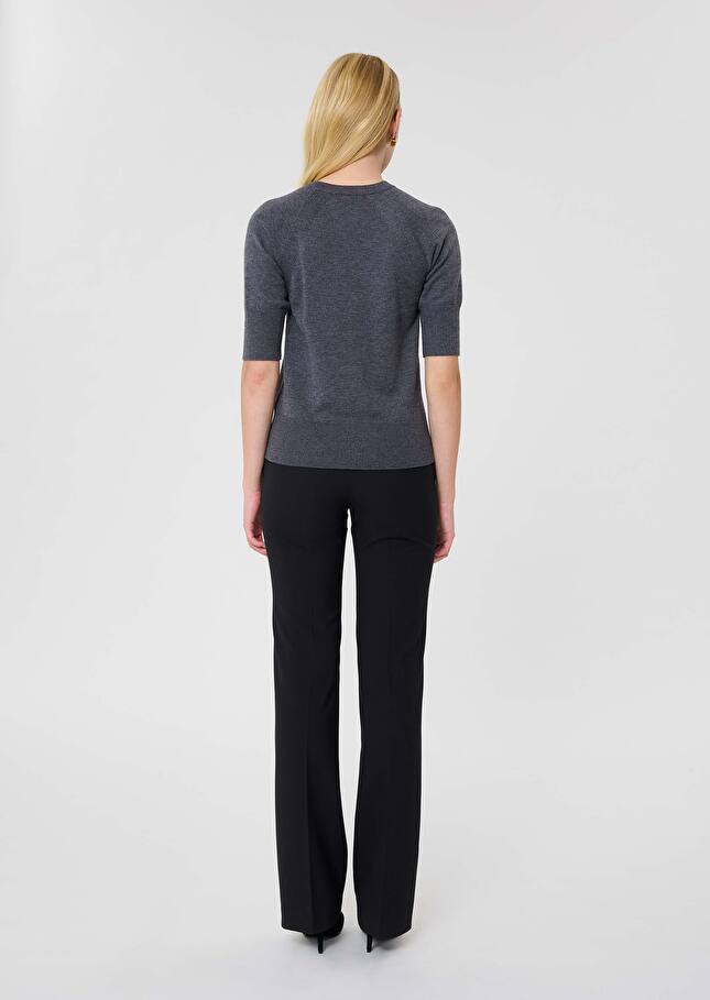 Grey wool sweater Pastelle Gray grey TARA JARMON US