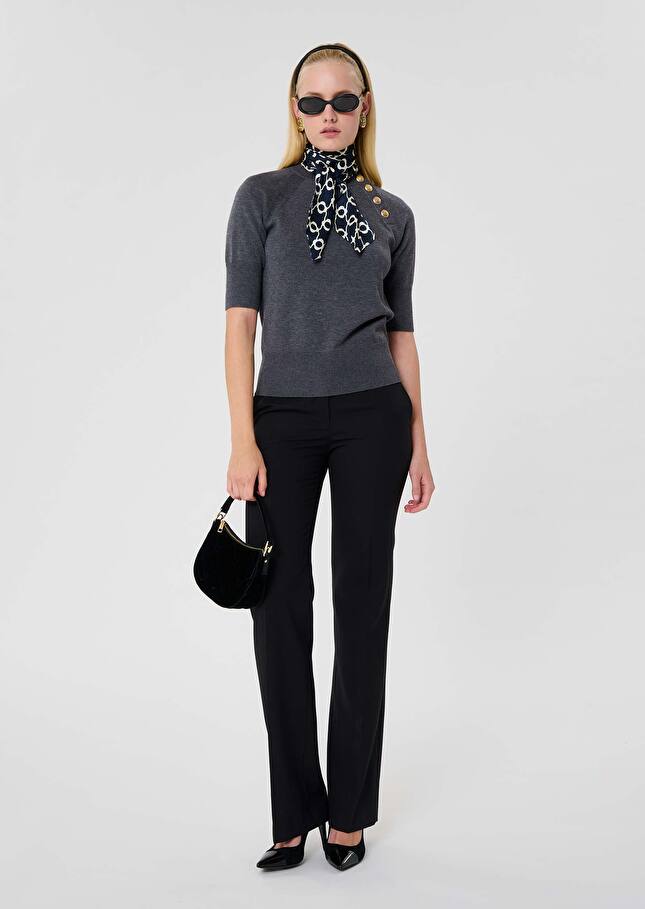 Grey wool sweater Pastelle Gray grey TARA JARMON US