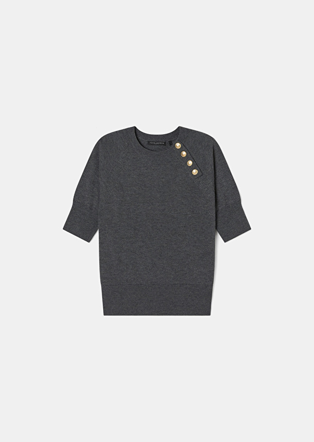Grey wool sweater Pastelle Gray grey TARA JARMON US