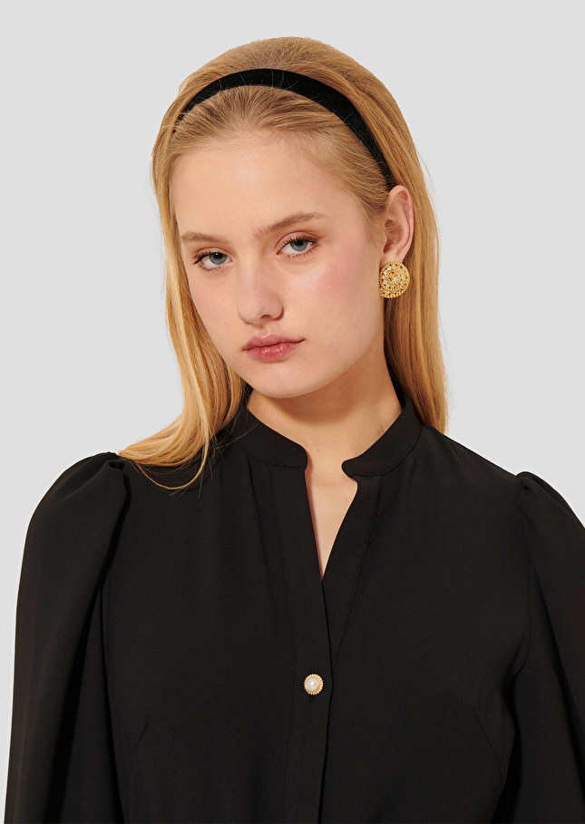 Black crepe dress Rivoltina Charcoal TARA JARMON US