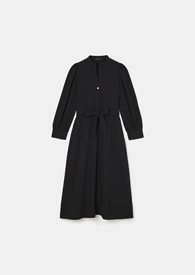 Black crepe dress Rivoltina Charcoal TARA JARMON US