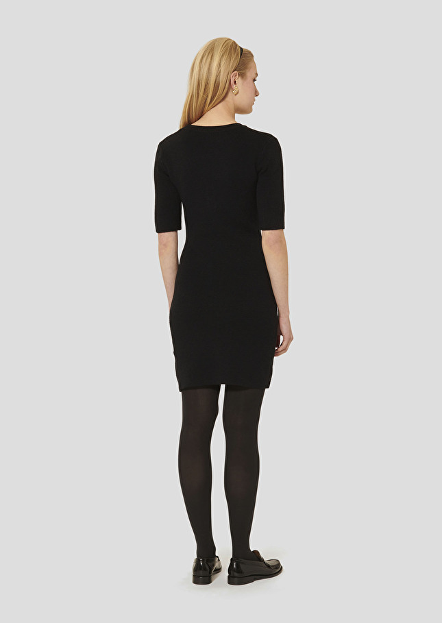 Black knitted dress Ruthie Charcoal TARA JARMON US