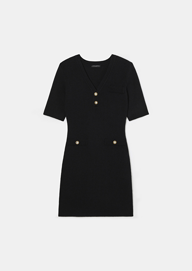 Black knitted dress Ruthie Charcoal TARA JARMON US