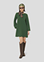 Green crepe dress Ruoda Black, Burgundy, Green, Night TARA JARMON US
