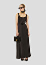 Black fluid satin dress Ruben Black TARA JARMON US