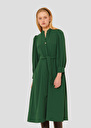 Green crepe dress Rivoltina Charcoal, Green TARA JARMON US