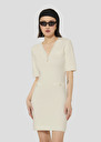 Ecru knitted dress Ruthie Charcoal, Off-white TARA JARMON US