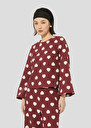 Burgundy with white hearts top Thaissa Burgundy TARA JARMON US