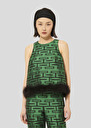 Green with graphic print top Twiggy Green TARA JARMON US