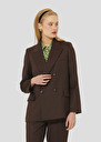 Brown flannel jacket Valson Chocolate TARA JARMON US