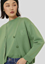 Green merino wool cardigan Gibus Almond TARA JARMON US
