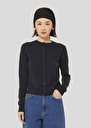 Midnight blue extrafine merino wool cardigan Ginno Cafe au lait, Gray grey, Green, Horizon, Night, Pistache TARA JARMON US