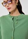 Green cashmere cardigan Guido Almond TARA JARMON US
