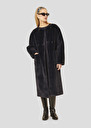 Midnight blue faux fur coat Marta Craie, Night TARA JARMON US