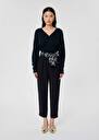 Midnight blue crepe pants Paga Night TARA JARMON US