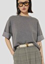 Grey sweater in merinos wool Primer Grey TARA JARMON US