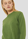 Green merino wool sweater Preppy Burgundy, Cactus TARA JARMON US