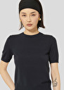 Midnight blue extrafine merino wool sweater Pica Night TARA JARMON US